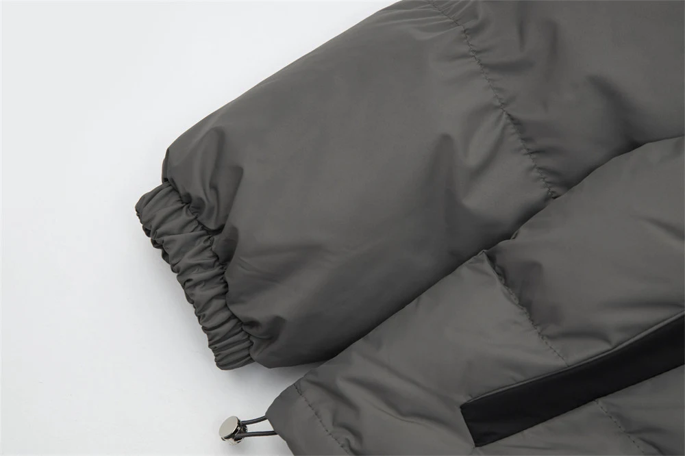 Title 2, Mens Winter Loose Casual Contrast Color Stand ...