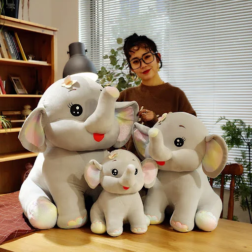 Title 4, Elephant Plush Toy Cute Little Elephant Doll Pe...