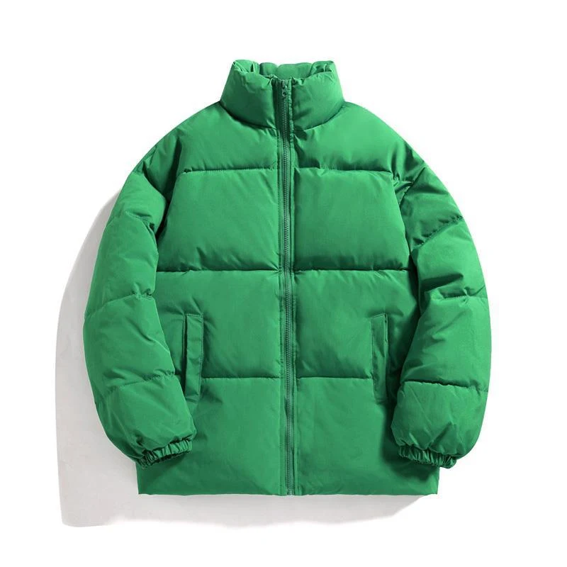 Solid Color Men's Hong Kong Style Thickened Standing Collar Cotton Jacket for warmth, comfort, and a stylish, classic lo — photo 4