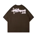 Camiseta masculina de manga curta com estampa abstrata, design moderno e leve para uso casual, perfeita para um visual confortável e estiloso. — foto 9