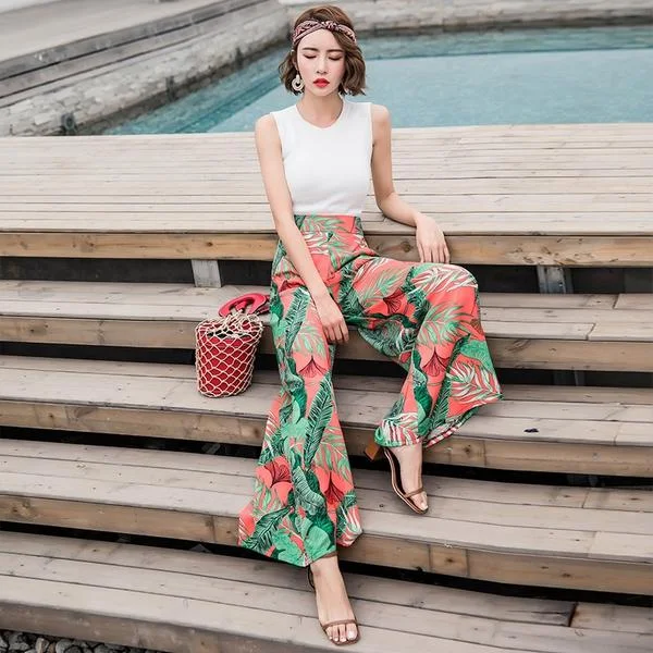 Meije Tropical Wide Leg Pants for women, comfortable and stylish, perfect for warm weather, modern design, and versatile — photo 3