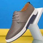 Sapatos masculinos novos AliExpress de couro perfurado para uso cross-border, respiráveis e ideais para conforto diário e estilo moderno. — foto 2