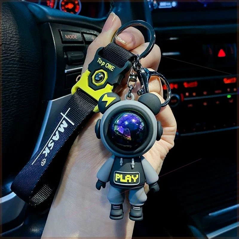 Çizgi Film Astronot Şimşek Ayısı Anahtarlık Aşk Yolu Ayısı Araba Anahtarlığı. Sevimli ve dayanıklı, anahtarlarınızı güvende tutar. — Fotoğraf 5