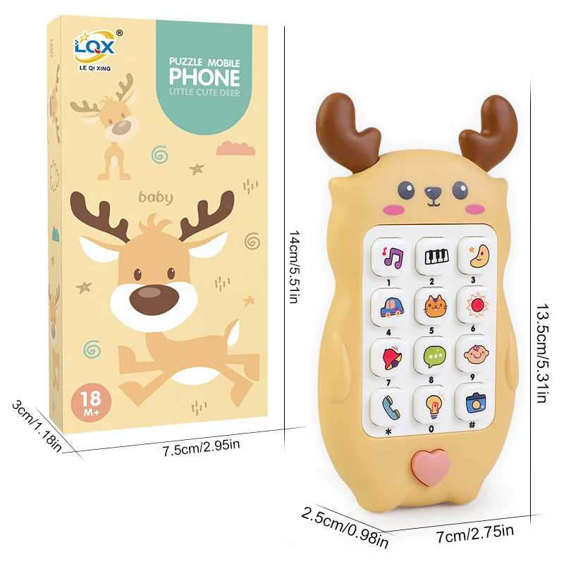 Celular Musical com Luz de Veado para Bebê Brinquedo Educacional Infantil Telefone para Bebê Estimula Aprendizagem e Diversão Interativa — foto 11