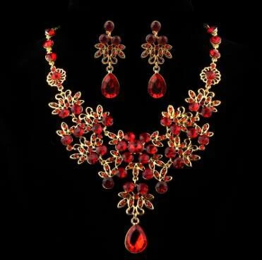 Colar e Brincos de Noiva Elegantes Acessórios de Casamento para Mulheres Conjunto com Temperamento Ideal para o Grande Dia — foto 2