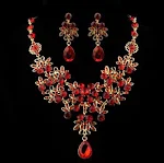 Colar e Brincos de Noiva Elegantes Acessórios de Casamento para Mulheres Conjunto com Temperamento Ideal para o Grande Dia — foto 2