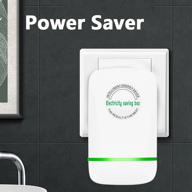 Economizador de energia inteligente para casa Dispositivo digital portátil para economizar eletricidade Aparelho potente para reduzir gastos com energia elétrica. — foto 1