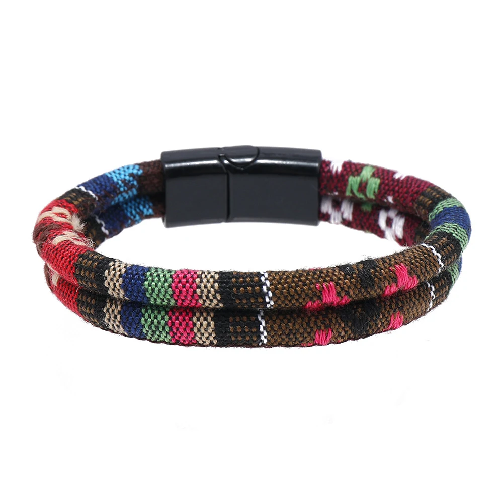 Pulseira de mão tecida multicolorida Ethnic Storm Simi Fengya, perfeita para carregar seus pertences com segurança e um toque étnico. — foto 7