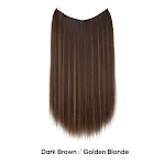 Extensão de Cabelo Feminina Invisível Ajustável Gradiente Multicolorido, Uma Peça, Liso, Fácil de Aplicar, Efeito Natural — foto 19