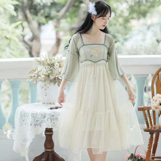 Title 8, Hanfu bordado Guofeng Xianqi aprimorado, para m...