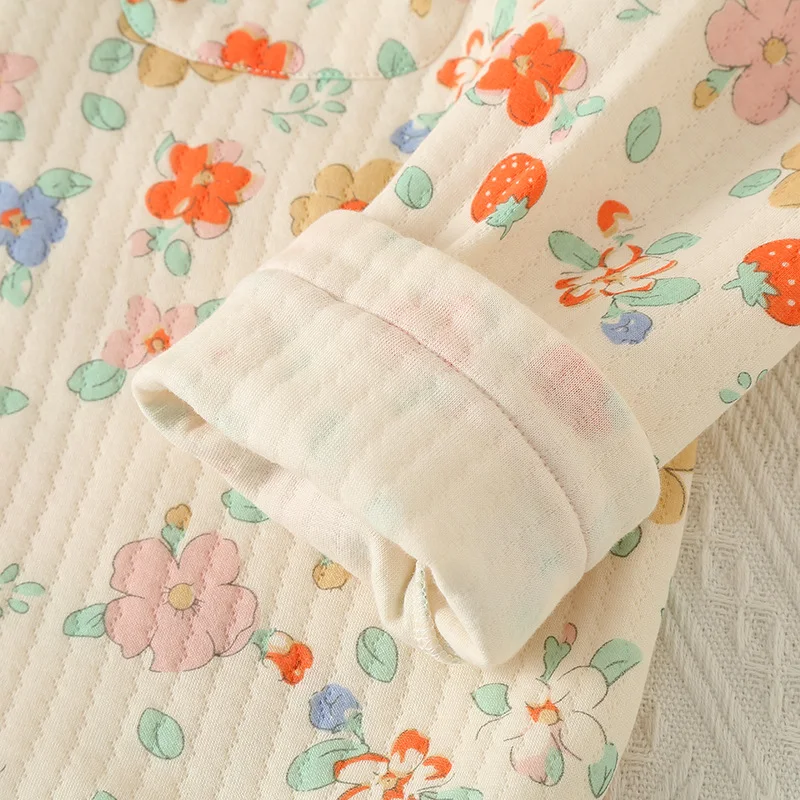 New Quilted Three-layer Warm Women's Pajamas Loose Lapels Homewear Cozy and Comfortable Loungewear Perfect for Staying I — photo 8