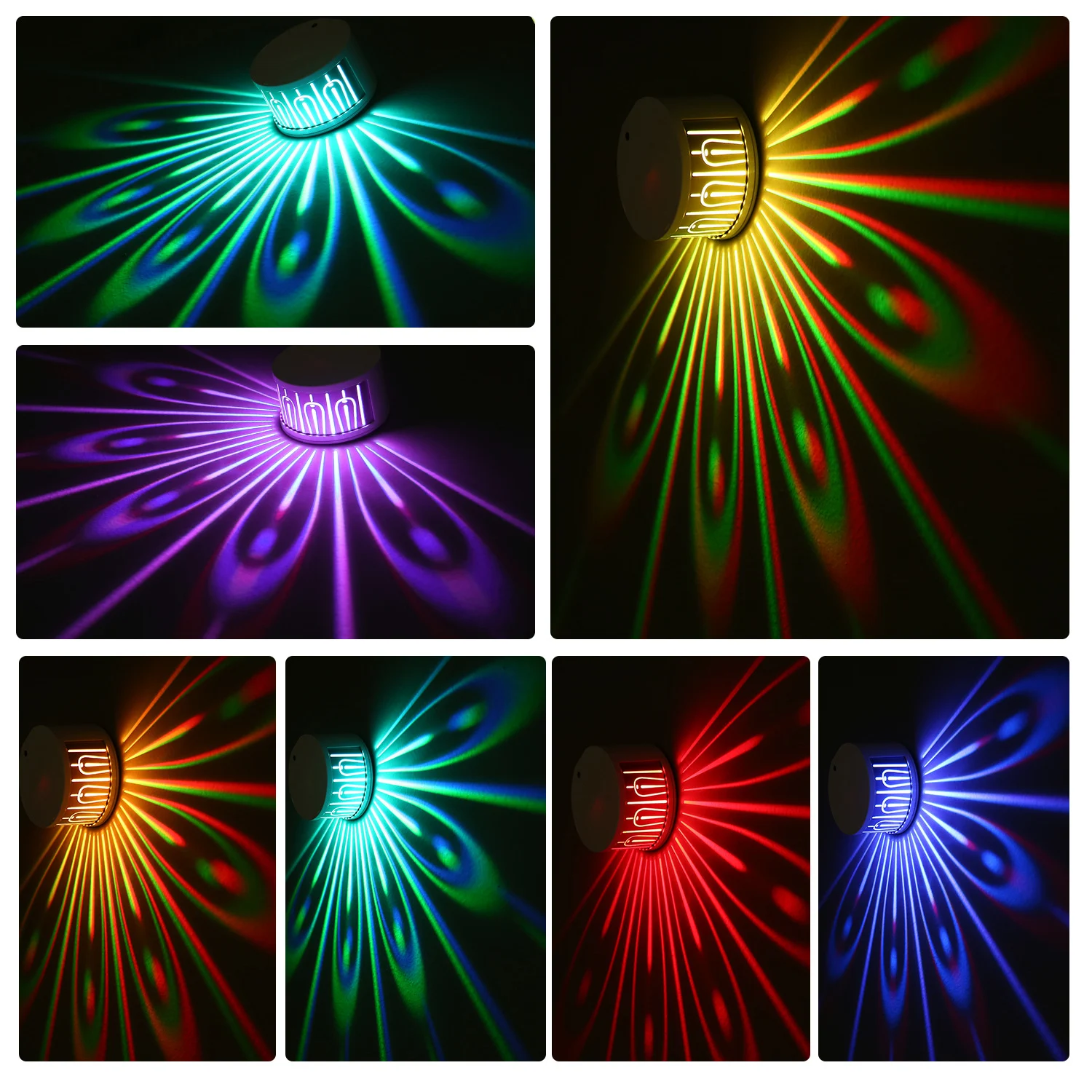 Colorful Peacock Projection Lamp Touch Remote Control Night Light creates a relaxing ambiance and provides unique bedroo — photo 1