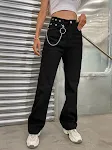 Pantalones Rectos Lavados Sueltos Color Liso Cómodos para Hombre Ropa Casual Versátil Ideales para un Look Relajado y Elegante — foto 2