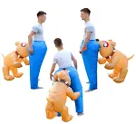 Halloween inflatable dog costume, festival funny dog bite ass. Hilarious inflatable toy for dogs, perfect for parties an — photo 5