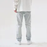 Men's Washed High Street Straight Jeans with Ripped Details. A comfortable and stylish choice for a casual, everyday loo — photo 5