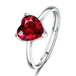 Red Diamond Open Ring