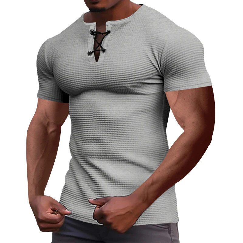 Title 27, Sportieve en vrijetijds slim heren Henley shirt...
