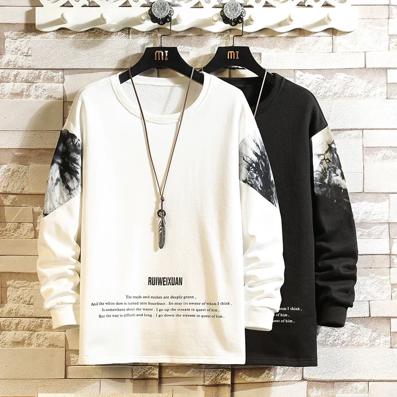 Men's Loose Fat Shirt Long-sleeved Sweater for a more streamlined and comfortable fit. Helps reduce the appearance of ex — photo 7