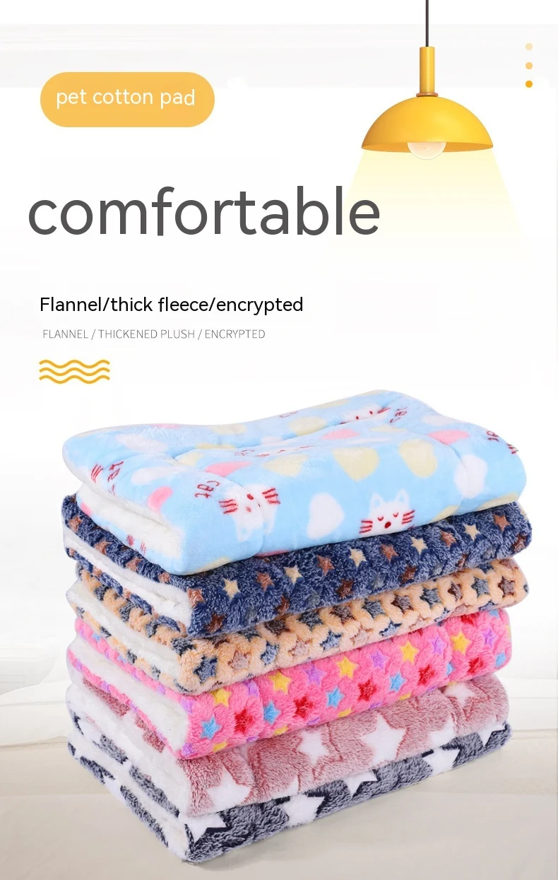 Winter Pet Mat Cat Nest Flannel Kennel Blanket Cat Pad Pet Bed, providing warmth and comfort for your feline friend. — photo 34