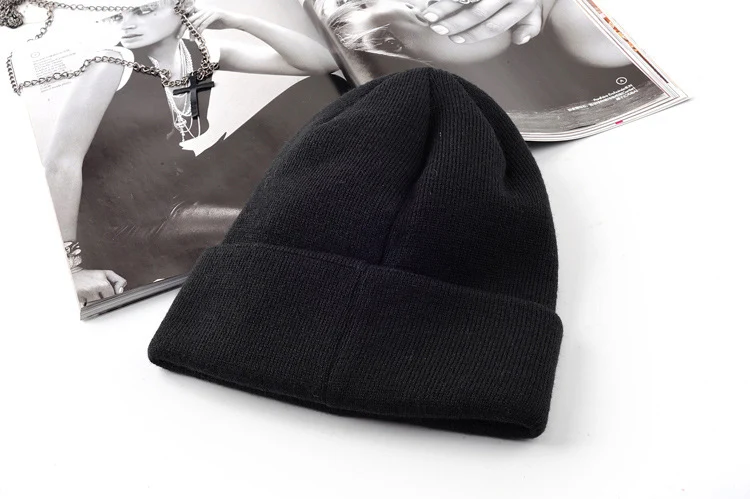 Letter Punk Knitted Wool Headgear for warmth and style. Stay warm and make a statement with this unique head covering. P — photo 6