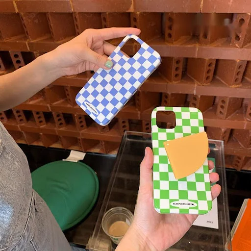 Title 2, Capinha de celular xadrez para proteção com est...