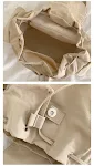 Mochila feminina com design divertido e alças de cordão, prática para o dia a dia, fácil de usar e perfeita para carregar seus pertences. — foto 4