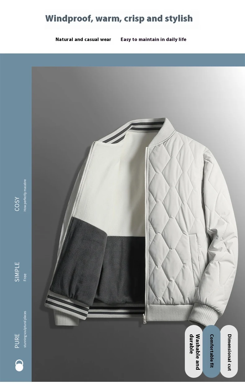 Title 12, Premium Reversible Cotton Coat Baseball Collar ...