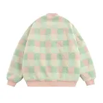 Men's Contrasting Color Plaid Stand-up Collar Cotton Suit Loose Coat Jacket, a comfortable and stylish choice for any oc — photo 4
