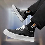 Men's Sports Height Increasing Leisure Shoes Solid Color All-match Thick Bottom Board Shoes provide comfort and versatil — photo 2