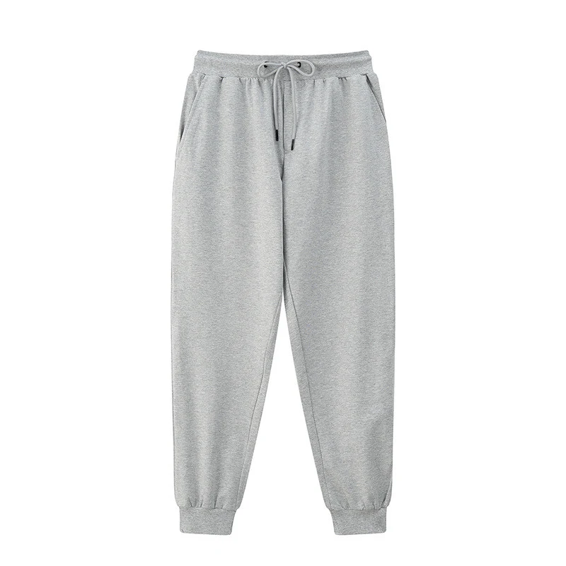 Bawełniane minimalistyczne spodnie sportowe, haftowane, luźne, oddychające, outdoor, idealne na każdą aktywność, wygodne. — zdjęcie 7