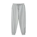 Bawełniane minimalistyczne spodnie sportowe, haftowane, luźne, oddychające, outdoor, idealne na każdą aktywność, wygodne. — zdjęcie 7