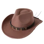 Woolen Hat Western Cowboy Top Hat for Men & Women Curling Shell Accessories. Stay warm and stylish, ideal for winter and — photo 8