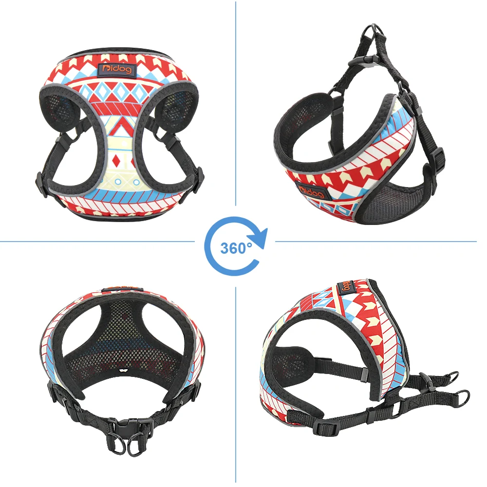Title 9, Nylon Reflective Dog Cat Harness Vest Printed F...