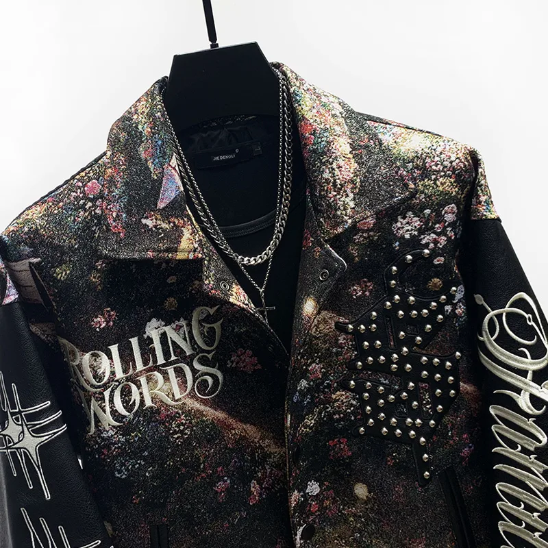 Jaqueta Bordada à Máquina Moda Solta Uniforme de Beisebol Conforto e estilo em uma peça Ideal para um visual moderno e despojado — foto 12
