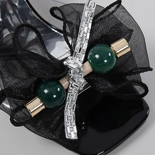Zapatos de exterior cuadrados de talla grande para mujer con delicadas flores. Disfruta de comodidad y estilo únicos. — foto 6