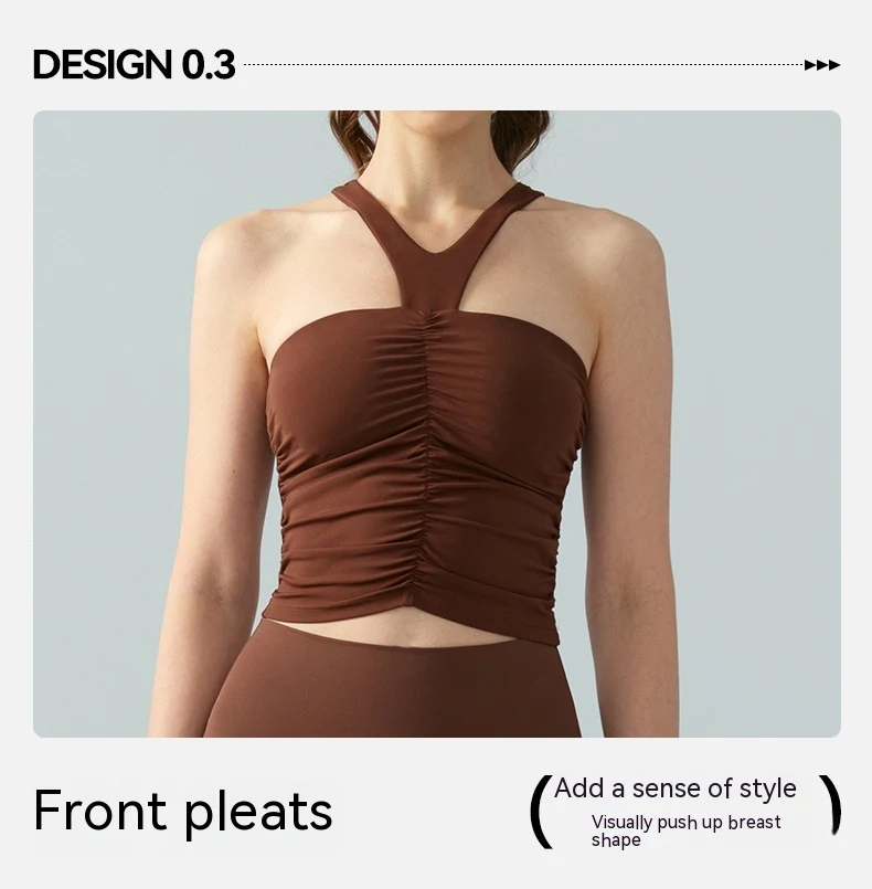 Title 4, Halter Spaghetti Straps Vest with Chest Pad, on...
