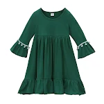 Kinder Zweiteiliges Set Kleid langer Rock Schal. Bequemer, stilvoller Rock- und Schal-Set, perfekt für Mädchen, ideal für alle Anlässe. — foto 1