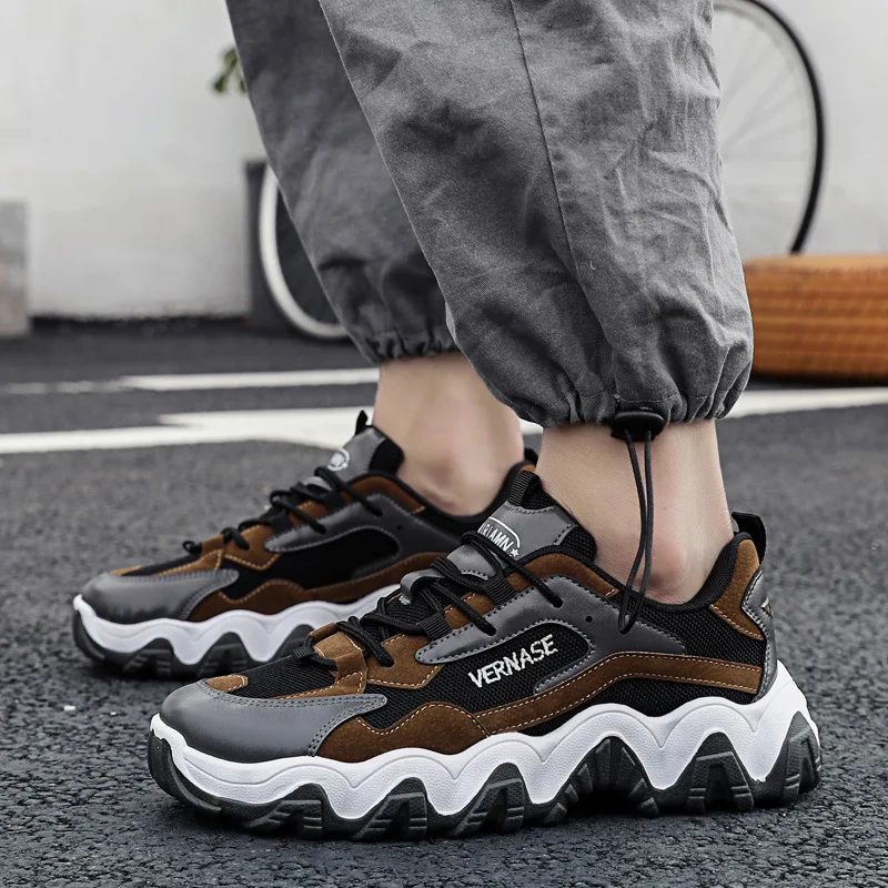 Baskets en cuir décontractées pour couple et papa, confortables au quotidien, polyvalentes pour un look moderne et décontracté. — photo 4
