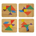 Tangram Colorato Piccole Dimensioni, Giocattolo Educativo, Puzzle a Blocchi di Forme e Aereo. Sviluppa Cognizione e Creatività, Ideale per bambini. — foto 4
