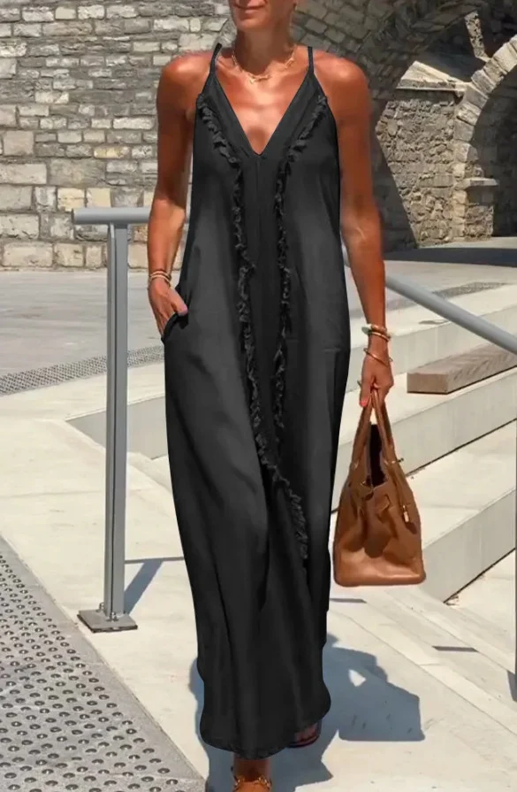 Gradient Color Series Digital Printing Suspender Dress Summer Loose — photo 2