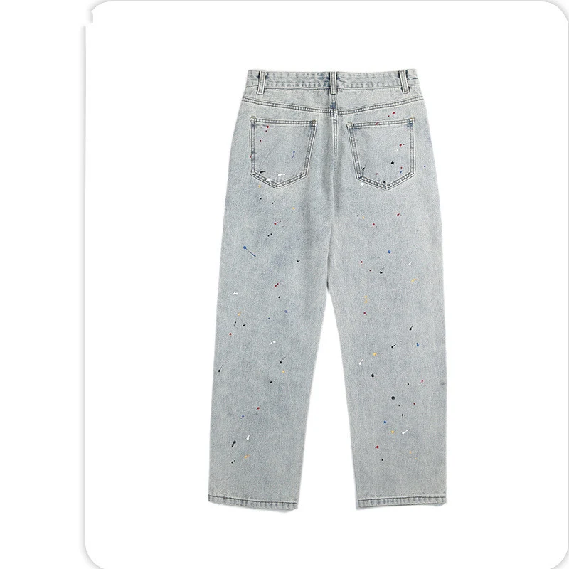 Title 5, Calças jeans japonesas folgadas e retas, estilo...