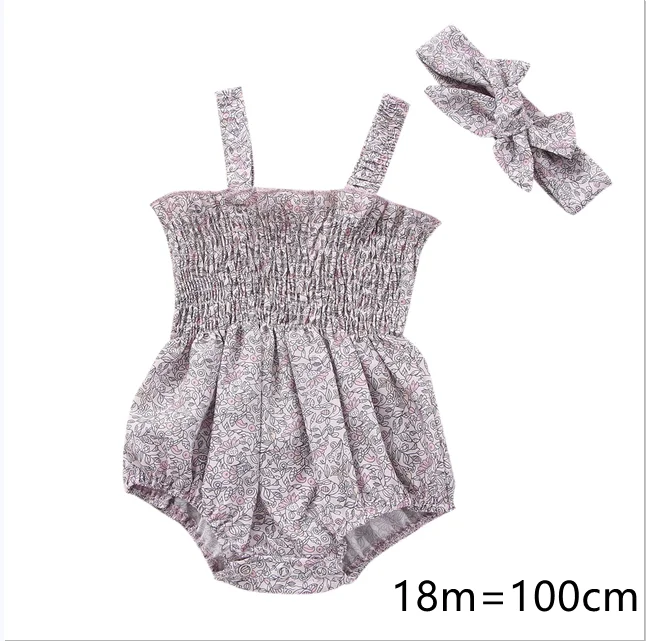 Letnji komplet za bebe devojčice, 2 dela, bez rukava, sa volanima i smockom, idealan za leto. — foto 8