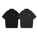 Polo Shirt Masculina American Stitching Deconstruction Design, manga curta, com design moderno e confortável para um visual estiloso. — foto 1
