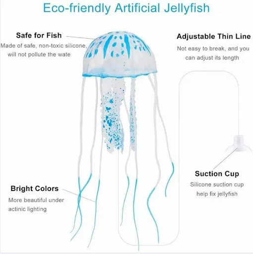 Artificial Swim Luminous Jellyfish Aquarium Decoration Fish Tank Underwater Live Plant Luminous Ornament Aquatic Landsca — photo 2