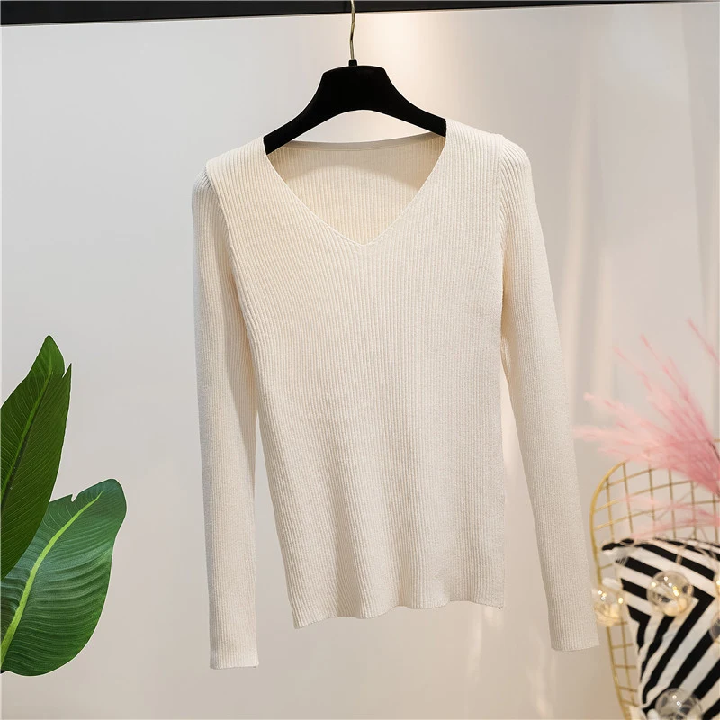 Title 11, Blusa de malha com decote em V manga longa para...