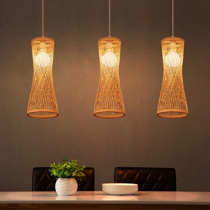 Title 4, Japanese New Chinese Style Bamboo Chandelier, a...