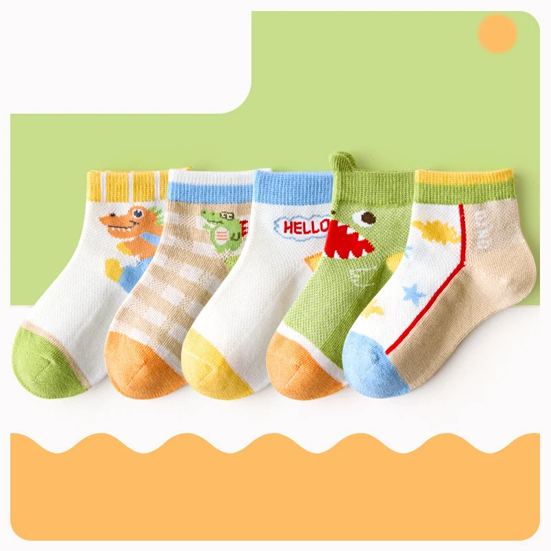Title 1, Childrens Mesh Bright Color Dinosaur Boat Sock...