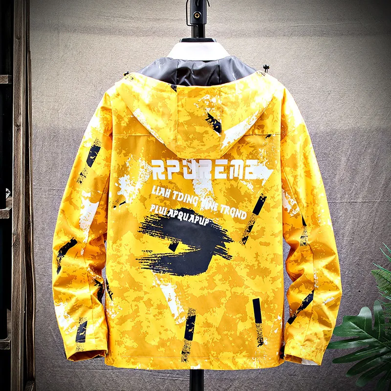 Casaco casual com capuz masculino, solto, tendência hip-hop. Conforto e estilo urbano para um visual moderno e despojado. Perfeito para o dia a dia. — foto 1