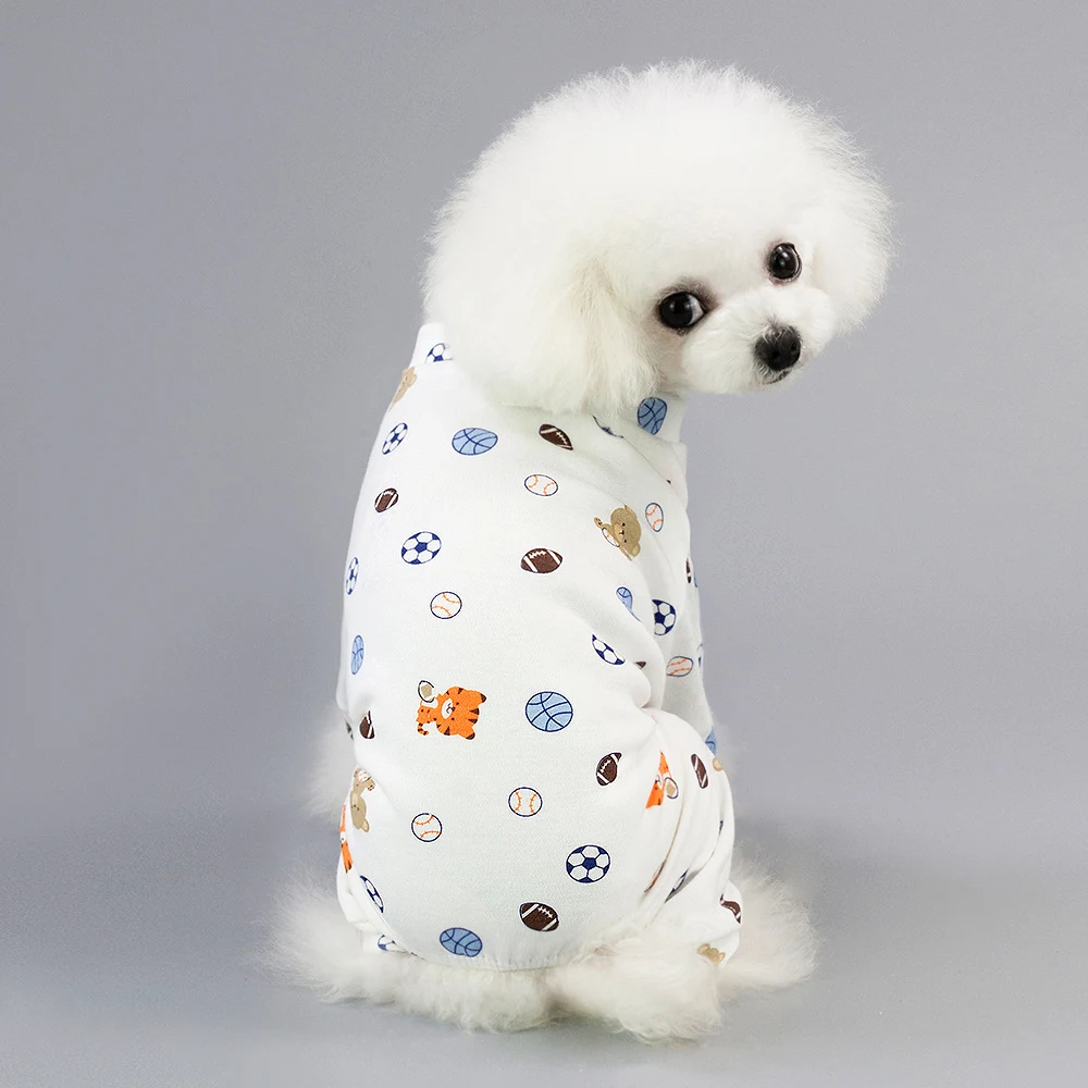 Title 2, Hunde-Pyjama aus Baumwolle mit vier Beinen, läs...