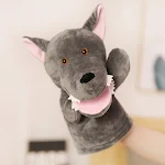 Cartoon Dinosaur Big Bad Wolf Plush Toy Parent Child Hand Puppet. Interactive fun for storytelling, imaginative play, an — photo 1